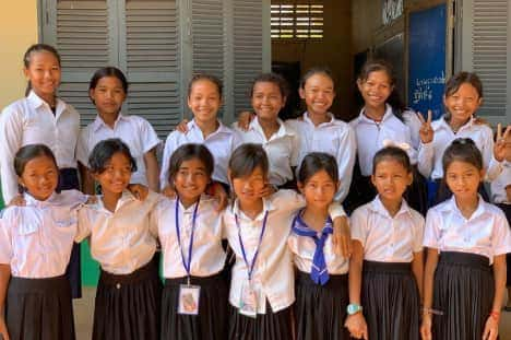 group of cambodian children