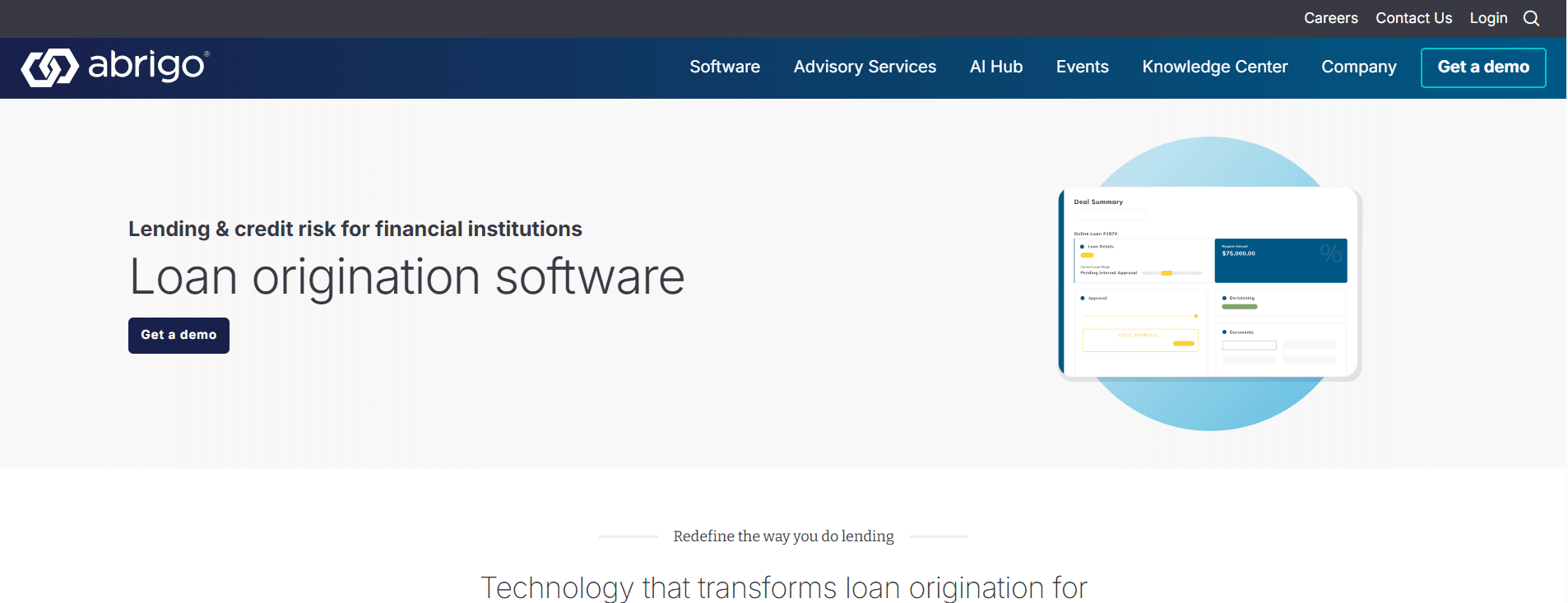 Abrigo loan origination software for community banks and credit unions