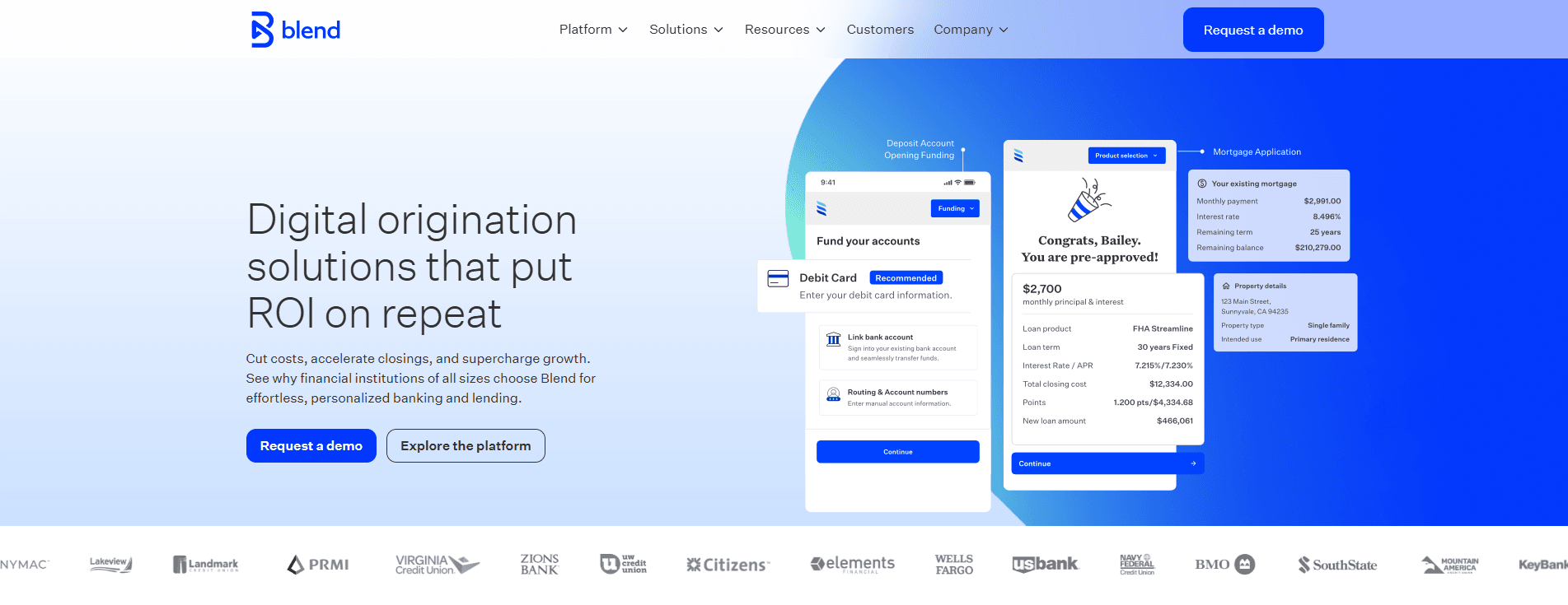 Blend digital borrower application and onboarding experience