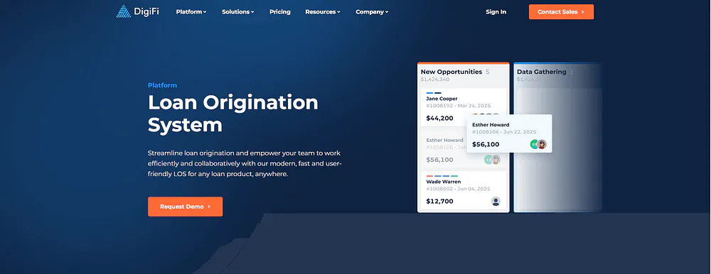 DigiFi API-first loan origination platform for embedded finance