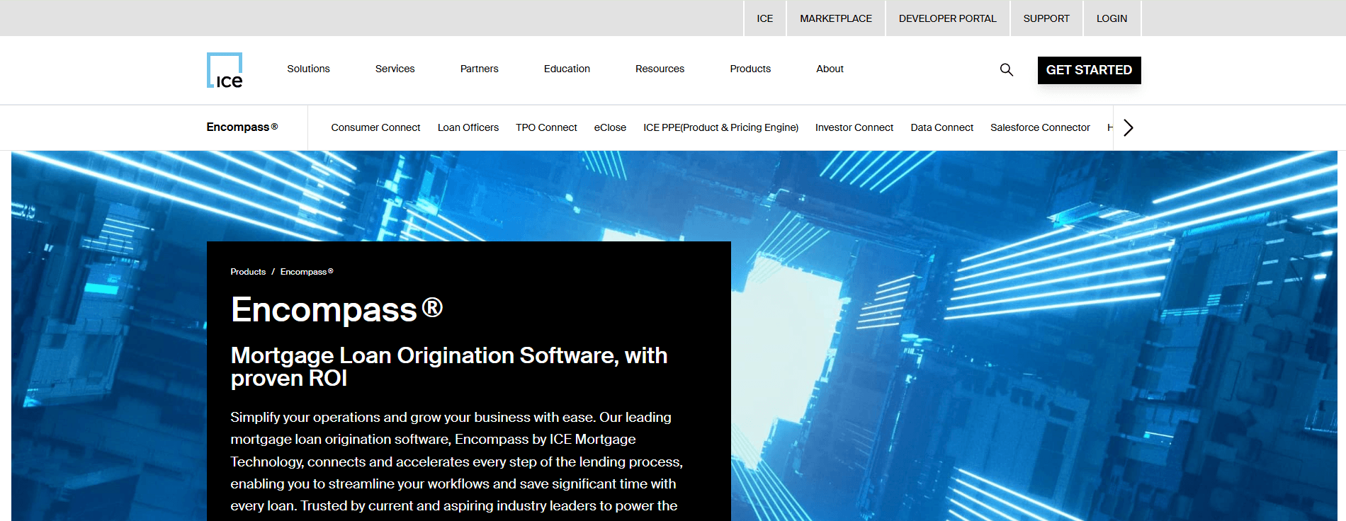 Encompass by ICE Mortgage Technology loan origination system