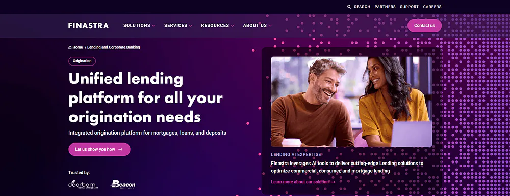 Finastra loan origination software for large financial institutions