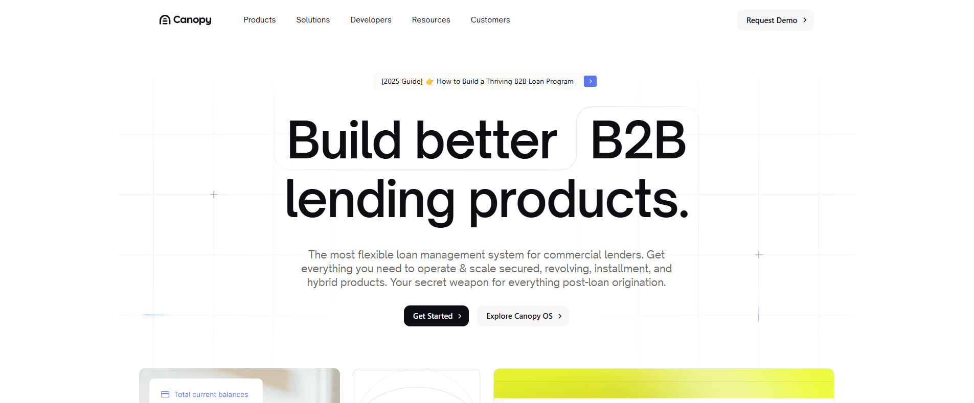 Canopy loan servicing platform focused on collections and repayment workflows