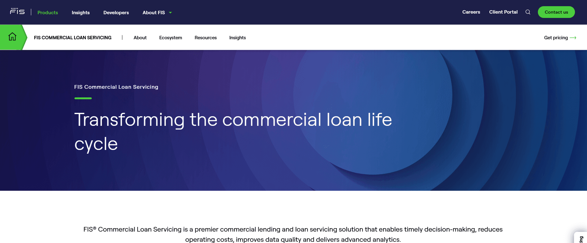 FIS enterprise loan servicing software for global financial institutions
