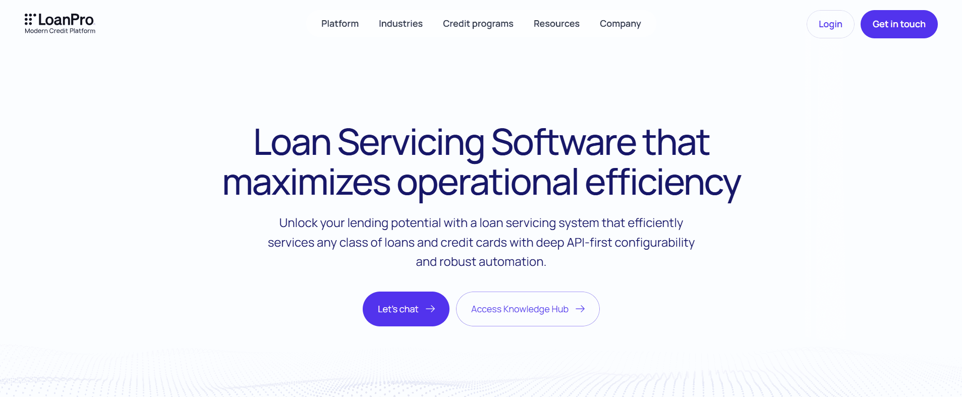 LoanPro loan servicing platform with configurable workflows and payment orchestration