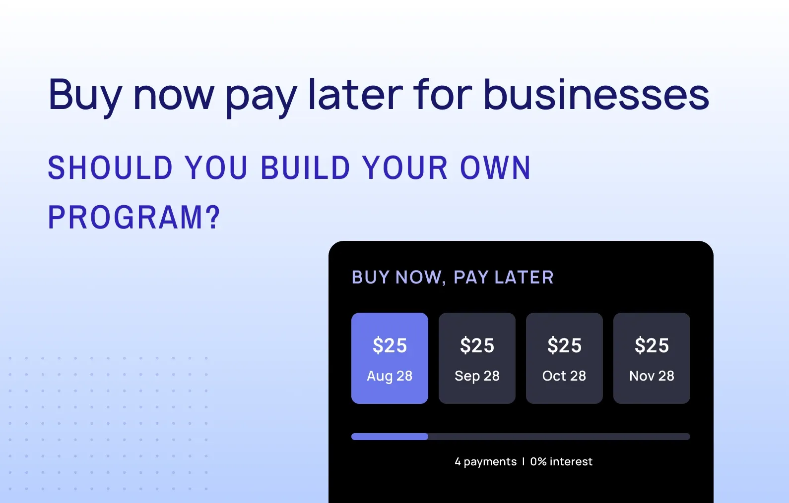 Buy Now, Pay Later for businesses: Should you build your own program?