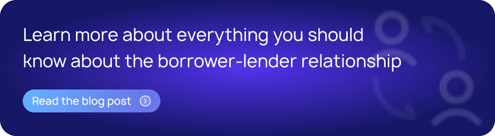 CTA banner linking to LoanPro blog post about the borrower-lender relationship in modern lending