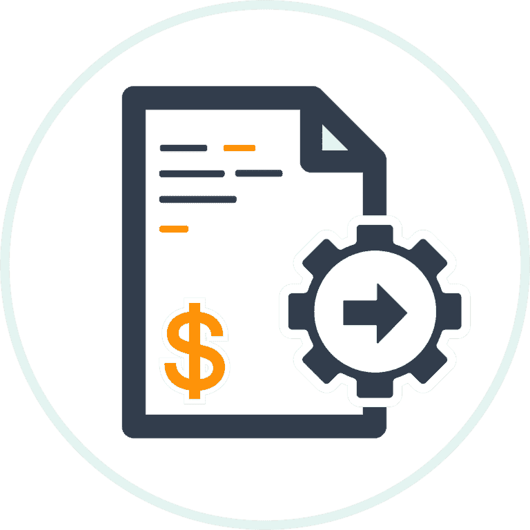 Image of a document with a gear Image of a document with a gear