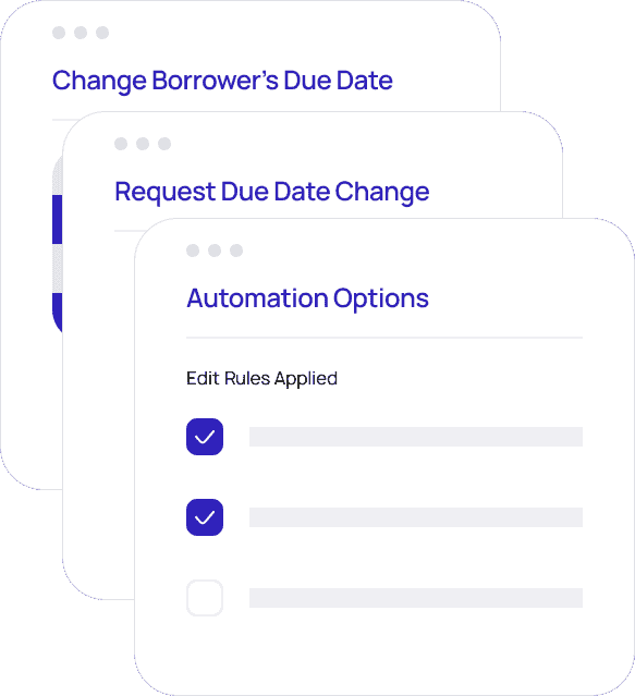 rendering of lending hardship program change due dates