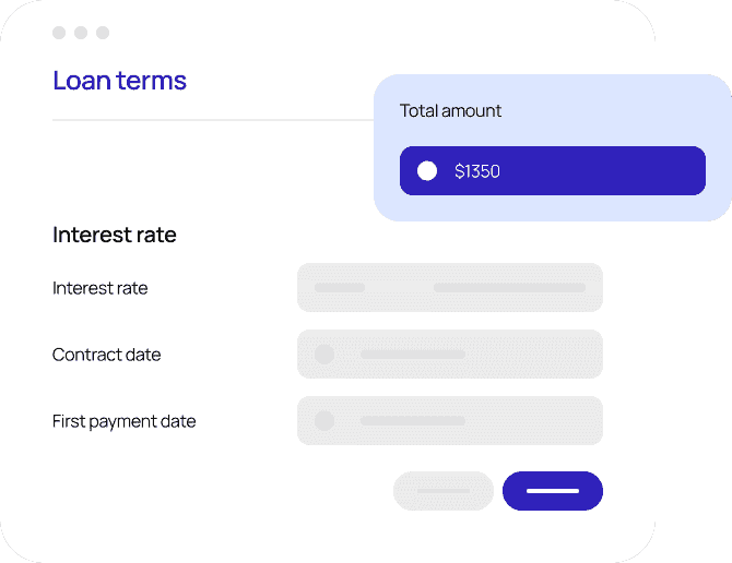 Simplified UI to show Loan Terms inside the LoanPro software