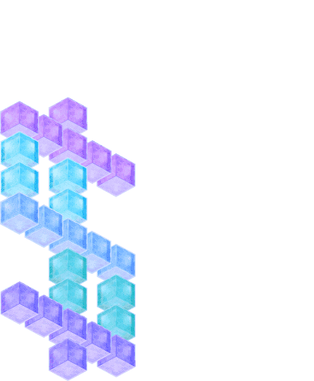 Render of cubes in the shape of a dollar sign