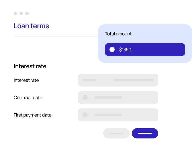 Simplified UI to show Loan Terms inside the LoanPro software