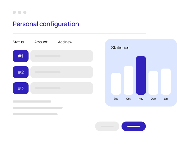 Simplified UI to show Personal Configuration in the LoanPro software