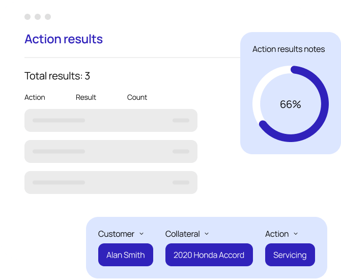 Simplified UI to show the Action Results in the LoanPro software
