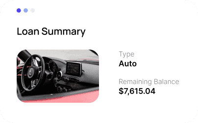 Rendering of a loan summary