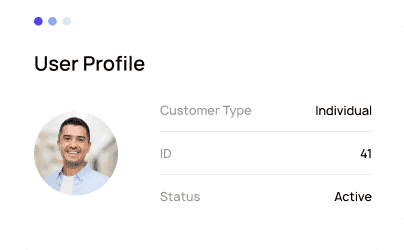 rendering of a lender service user profile