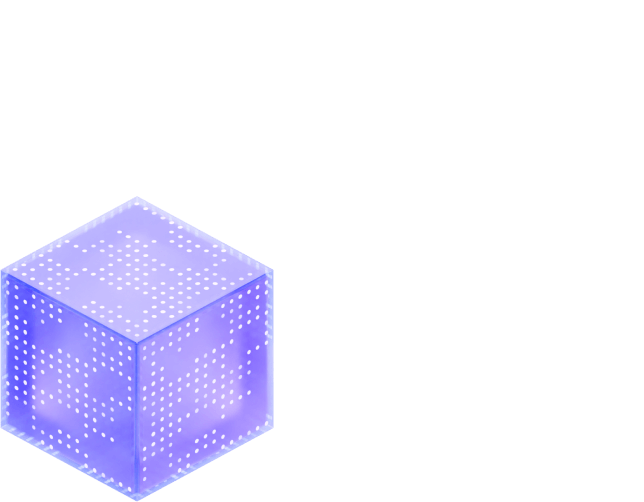 Rendering of a cube represening one of LoanPro's platorm suites