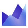 Stylized graph to show company growth