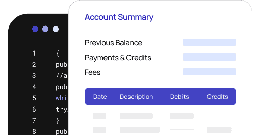 rendering of loanpro's credit card platform automative statements