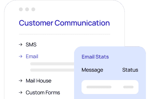 Lending interface showing a customer's profile.