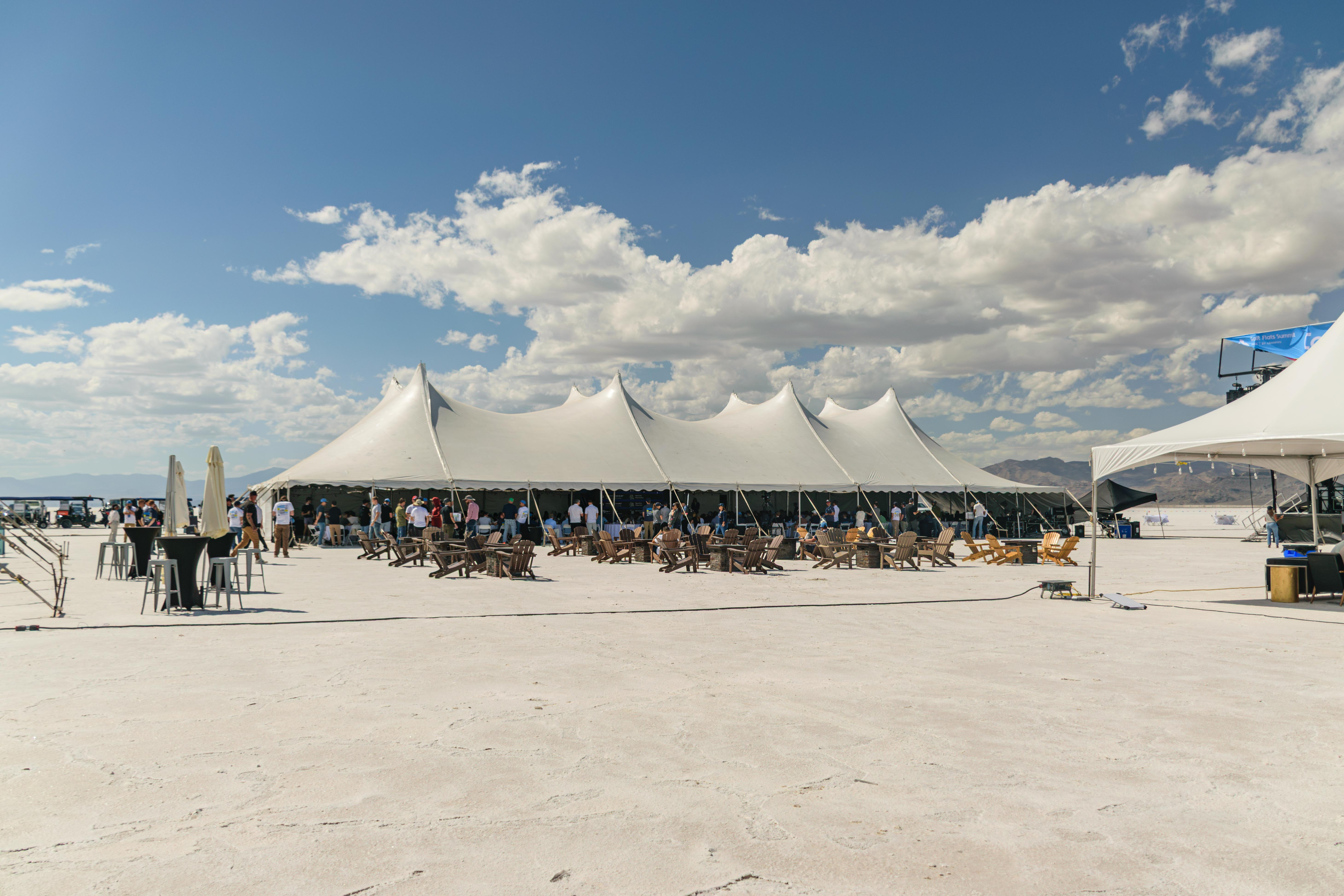 Tents at LoanPro Salt Flats Summit